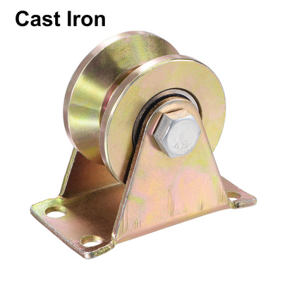 Harfington Groove Wheel Caster V Type Cast Iron for Sliding Gate