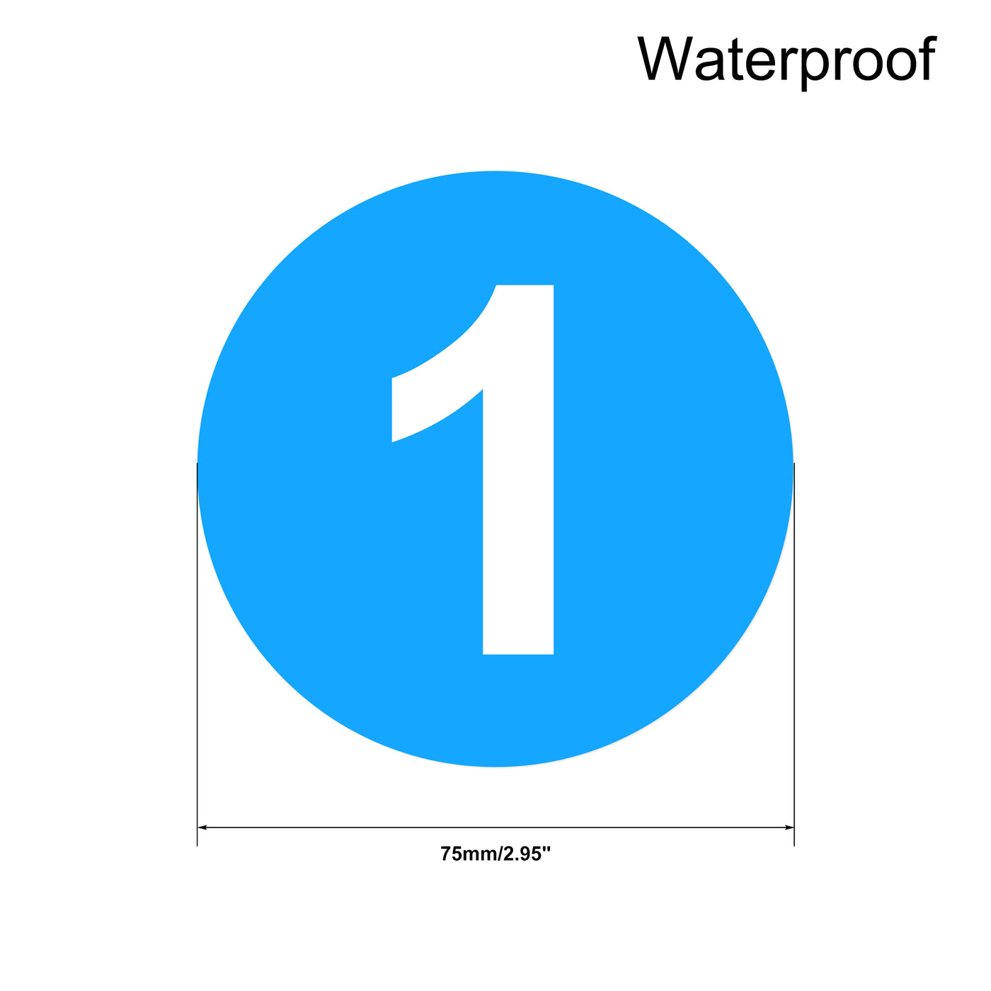 Harfington Round Number Stickers Self-Adhesive PVC Labels Waterproof