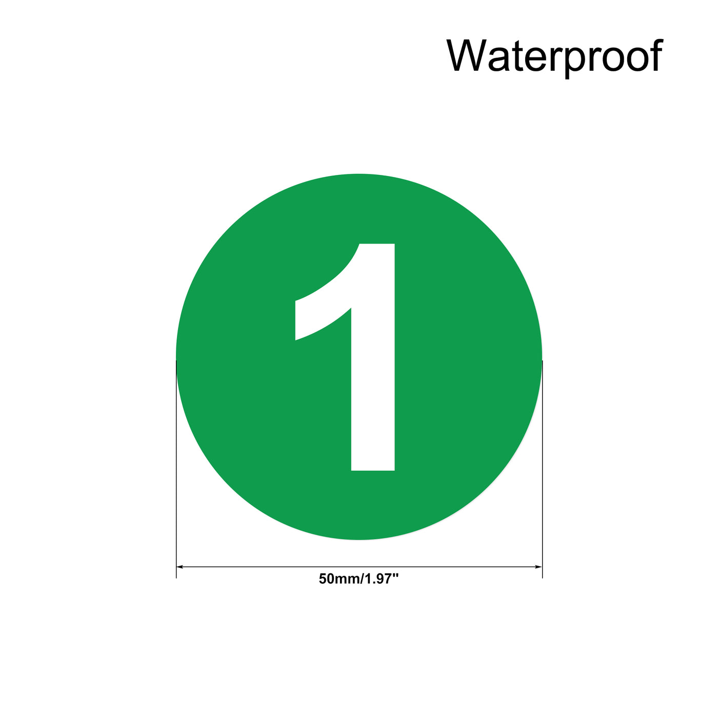 Harfington Round Number Stickers Self-Adhesive PVC Labels Waterproof