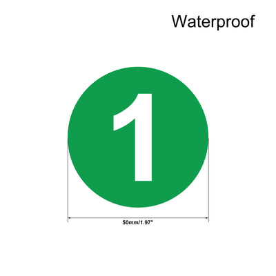 Harfington Round Number Stickers Self-Adhesive PVC Labels Waterproof