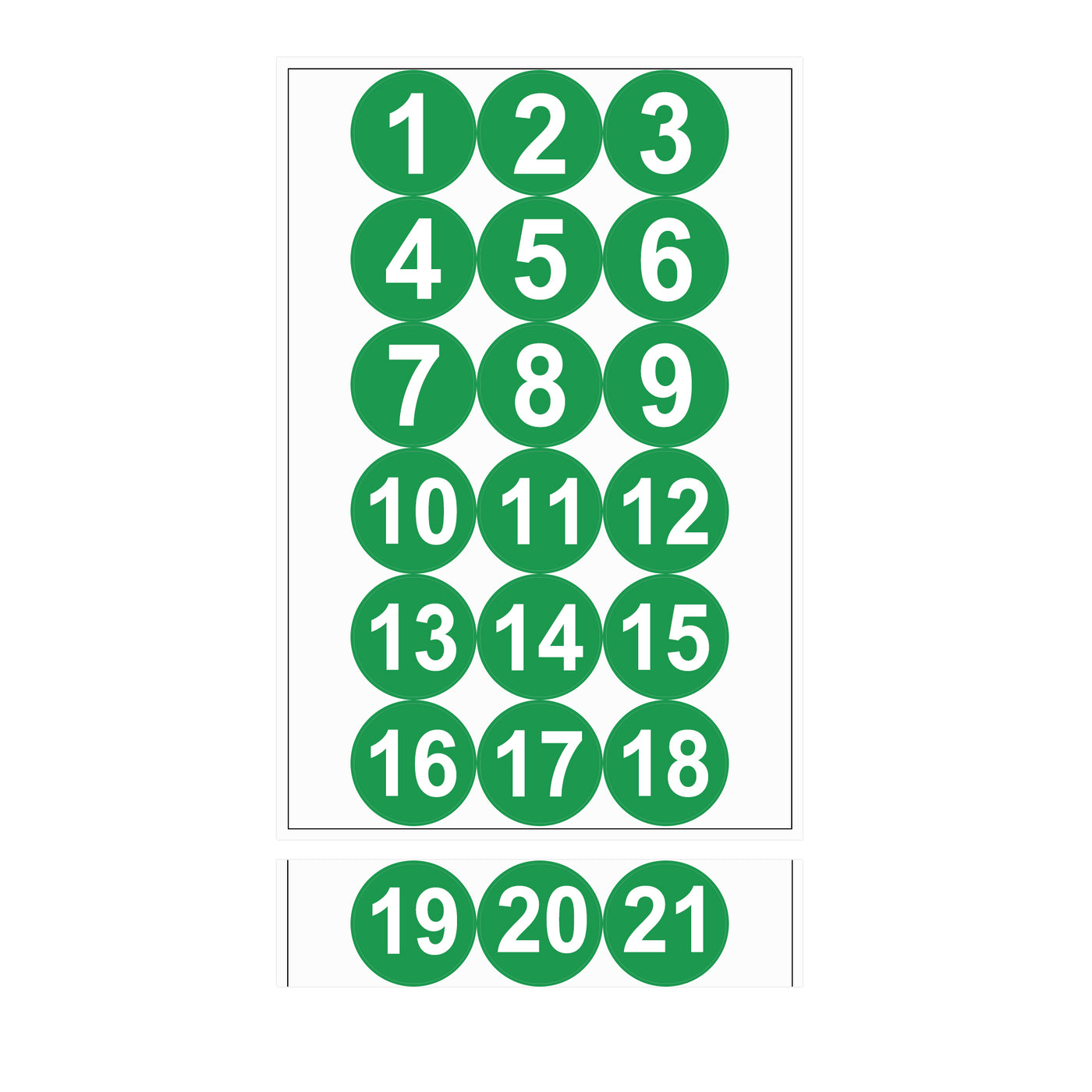 Harfington Round Number Stickers Self-Adhesive PVC Labels Waterproof