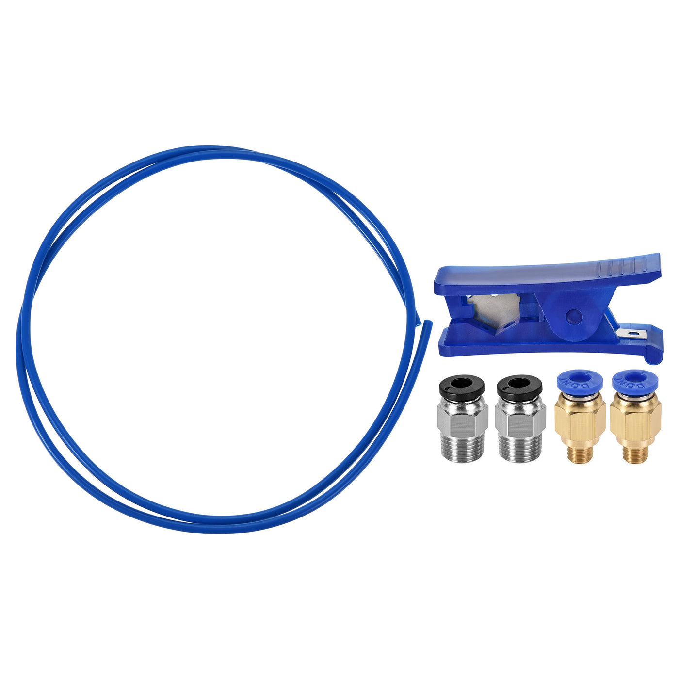 Harfington PTFE Tubing Hose for 3D Printer Filament with Tube Cutter and Pneumatic Fitting