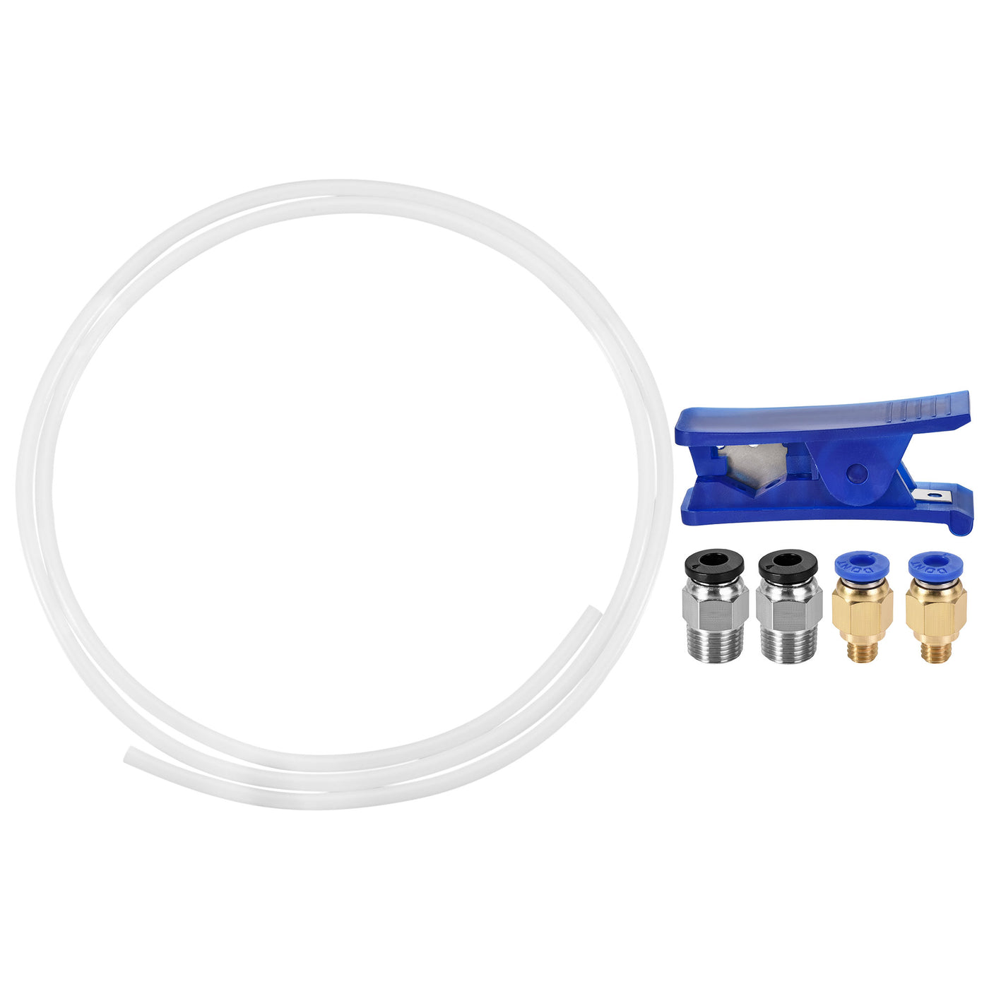 Harfington PTFE Tubing Hose for 3D Printer Filament with Tube Cutter and Pneumatic Fitting