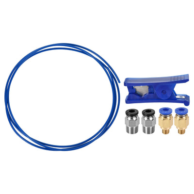 Harfington PTFE Tubing Hose for 3D Printer Filament with Tube Cutter and Pneumatic Fitting