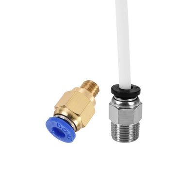 Harfington PTFE Tubing Hose for 3D Printer Filament with Tube Cutter and Pneumatic Fitting