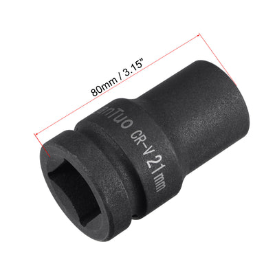 Harfington Square Drive by 6-Point Impact Socket, CR-V, Standard Metric Sizes