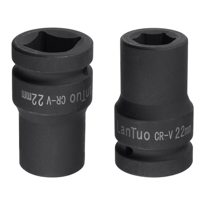 Harfington Square Drive by 6-Point Impact Socket, CR-V, Standard Metric Sizes