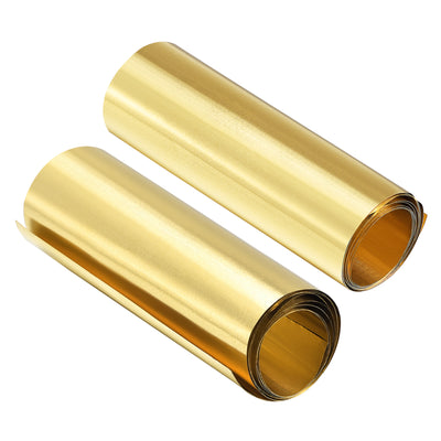Harfington Brass Sheet Roll, Metal Foil Plate 2pcs