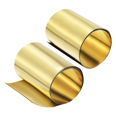 Harfington Brass Sheet Roll, Metal Foil Plate 2pcs