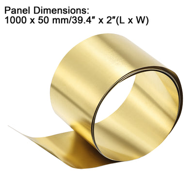 Harfington Brass Sheet Roll, Metal Foil Plate 2pcs