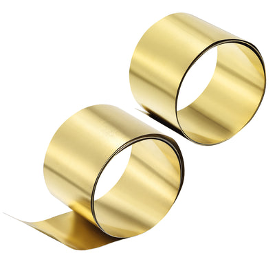 Harfington Brass Sheet Roll, Metal Foil Plate 2pcs