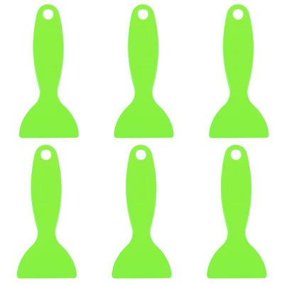 Harfington Putty Scraper 2.3" ABS Plastic Spatula Drywall Patch Repair Spreader Wall Covering Smoother Green 6Pcs