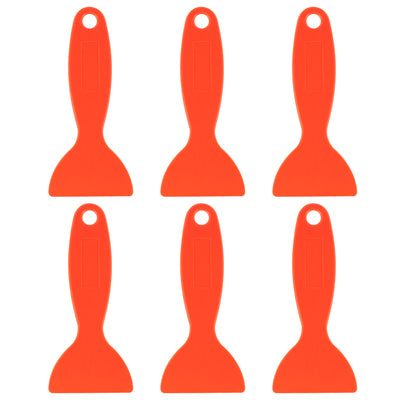Harfington Putty Scraper 2.3" ABS Plastic Spatula Drywall Patch Repair Spreader Wall Covering Smoother Orange 6Pcs