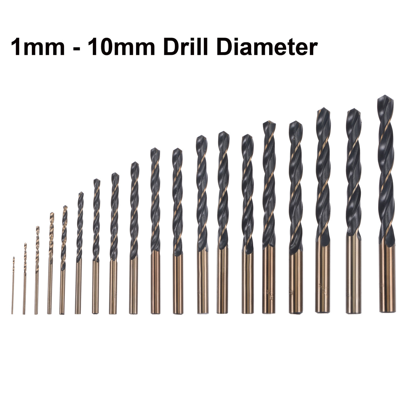 Harfington High Speed Steel Cobalt Jobber Twist Drill Bit Set with Box 1 - 10mm 19Pcs
