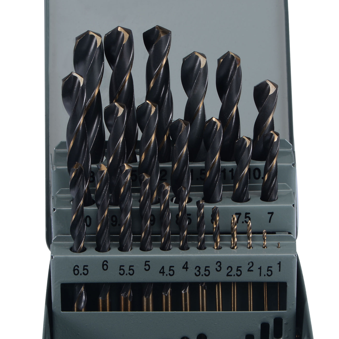 Harfington High Speed Steel M35 Jobber Twist Drill Bit Set 1mm - 13mm 25 Pcs