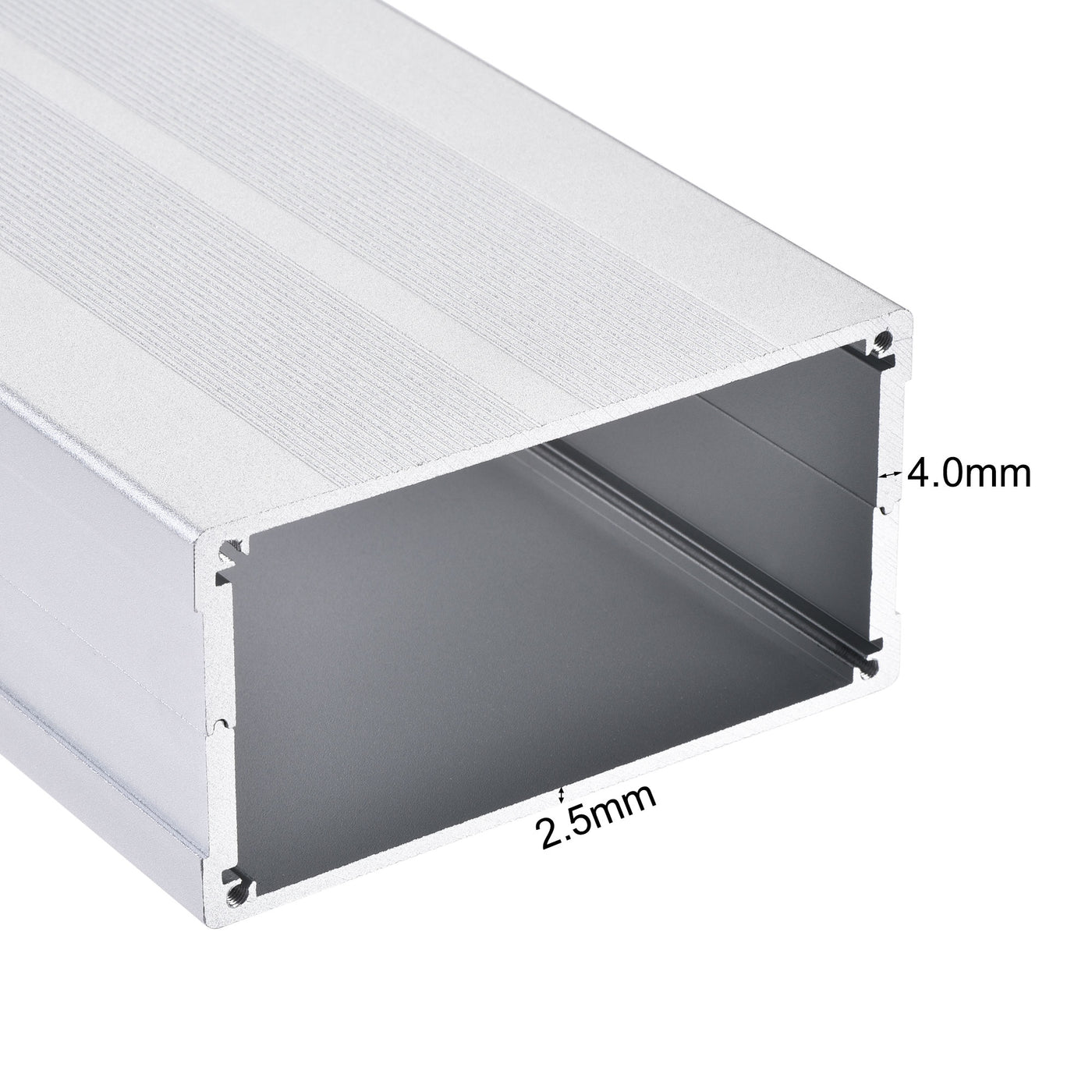 Harfington 150mm x 105mm x 55mm Aluminum Electrical Project Case for Audio Amplifier Silver