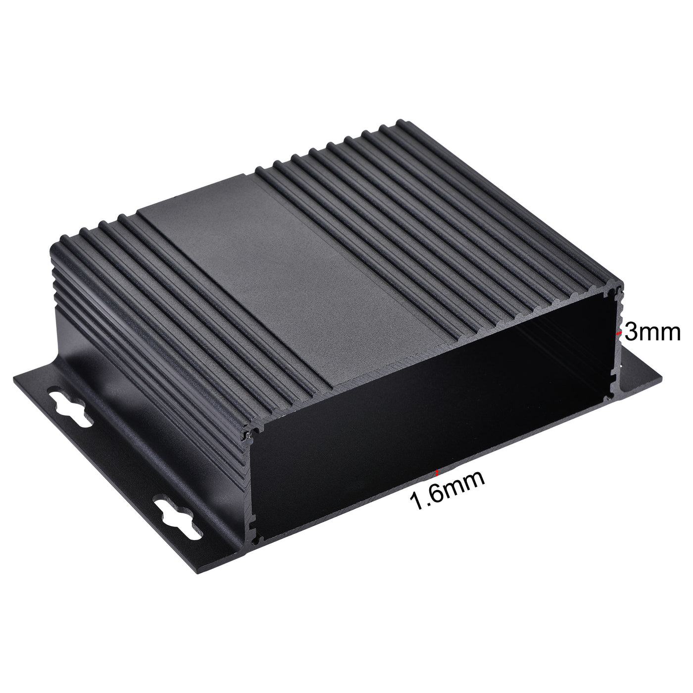 Harfington 147mm x 100mm x 41mm Aluminum Electrical Project Case for Audio Amplifier Black