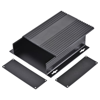 Harfington 150mm x 147mm x 41mm Aluminum Electrical Project Case for Audio Amplifier Black