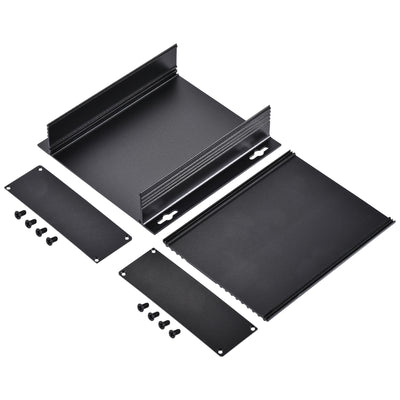 Harfington 150mm x 147mm x 41mm Aluminum Electrical Project Case for Audio Amplifier Black