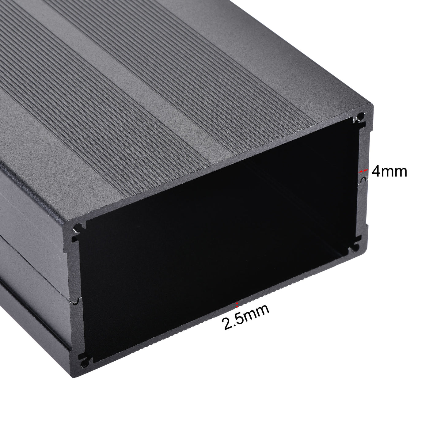 Harfington 150mm x 105mm x 55mm Aluminum Electrical Project Case for Audio Amplifier Black