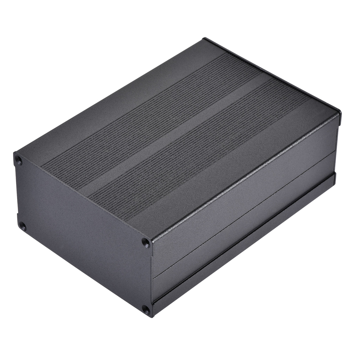 Harfington 150mm x 105mm x 55mm Aluminum Electrical Project Case for Audio Amplifier Black