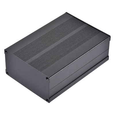 Harfington 150mm x 105mm x 55mm Aluminum Electrical Project Case for Audio Amplifier Black