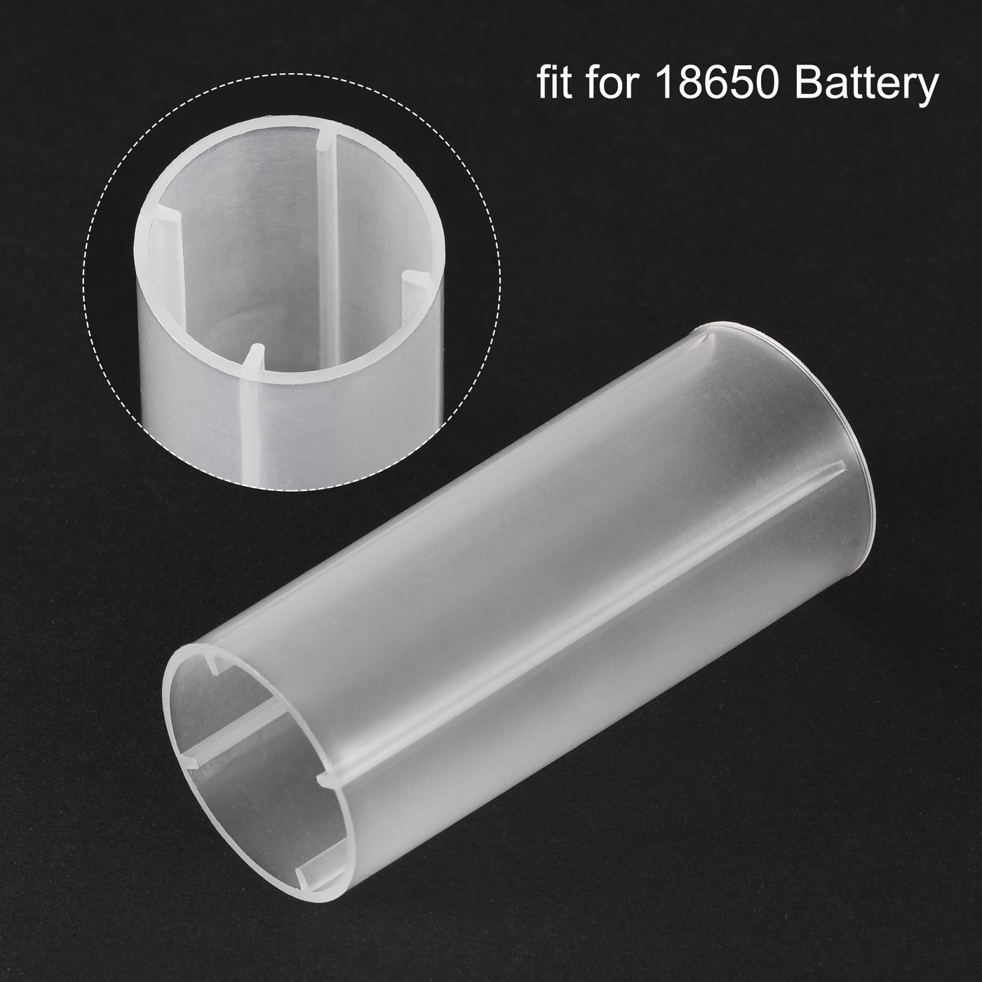 Harfington 18650 Battery Protective Sleeve, 18650 Battery Tube Adapter, 18650 Battery Holder Converter for 18650 LED Flashlight 8 Pcs