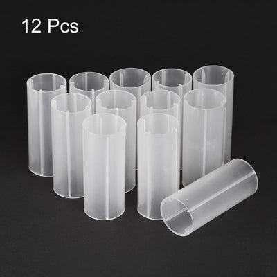 Harfington 18650 Battery Protective Sleeve, 18650 Battery Tube Adapter, 18650 Battery Holder Converter for 18650 LED Flashlight 12 Pcs