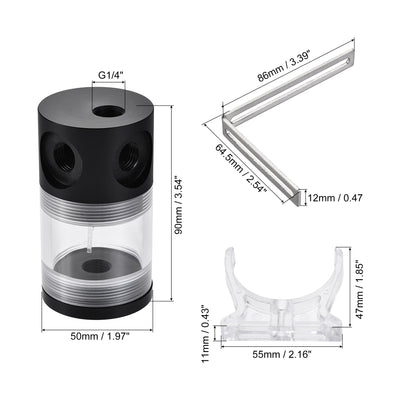 Harfington Water Cooling Tank Acrylic and POM for PC CPU