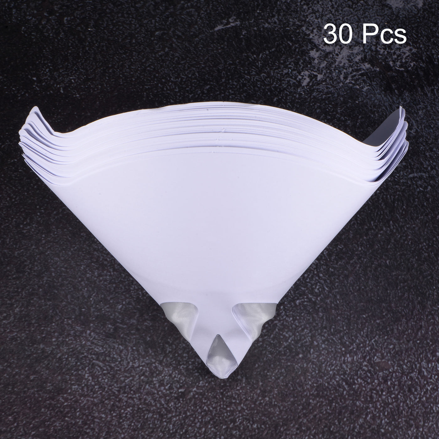 Harfington 30Pcs Paper Paint Strainer 180 Micron 180mmx130mm Cone Paint Screen Funnel Nylon Mesh for Screening Paint Gasoline Fuel