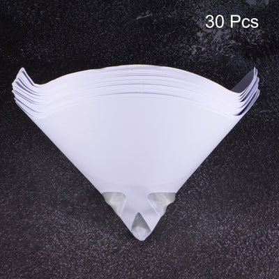 Harfington 30Pcs Paper Paint Strainer 180 Micron 180mmx130mm Cone Paint Screen Funnel Nylon Mesh for Screening Paint Gasoline Fuel