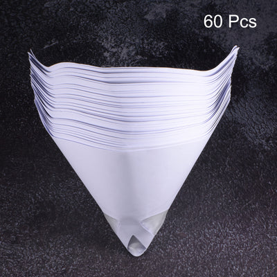 Harfington 60Pcs Paper Paint Strainer 180 Micron 180mmx130mm Cone Paint Screen Funnel Nylon Mesh for Screening Paint Gasoline Fuel