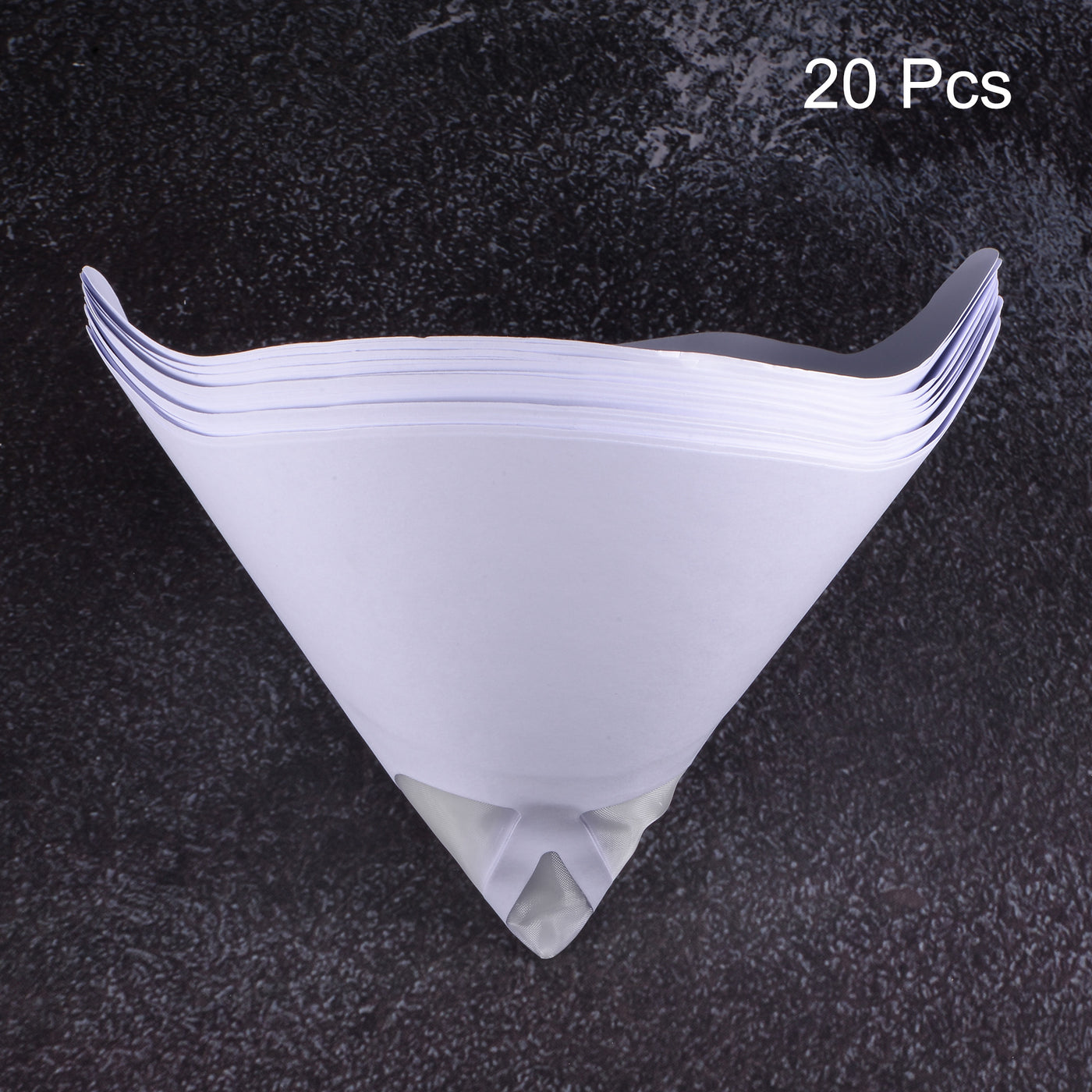Harfington 20Pcs Paper Paint Strainer 120 Micron 170mmx130mm Cone Paint Screen Funnel Nylon Mesh for Screening Paint Gasoline Fuel