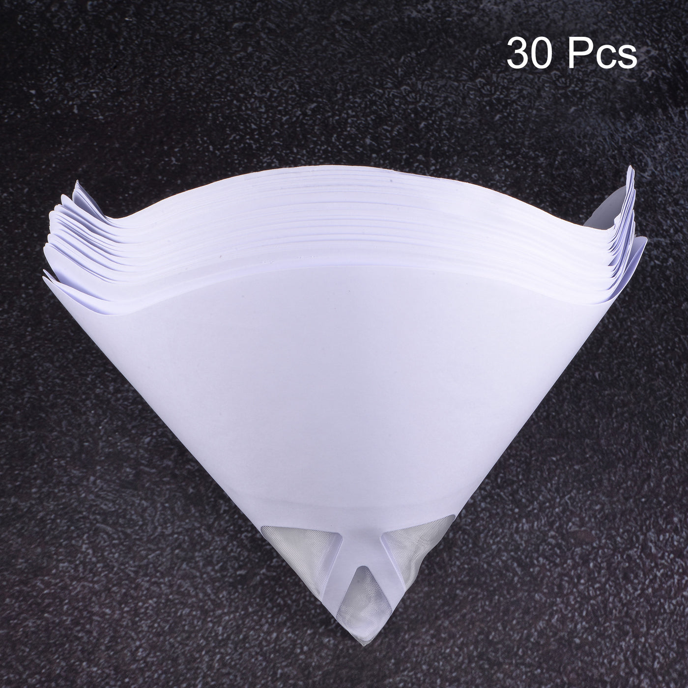 Harfington 30Pcs Paper Paint Strainer 120 Micron 170mmx130mm Cone Paint Screen Funnel Nylon Mesh for Screening Paint Gasoline Fuel