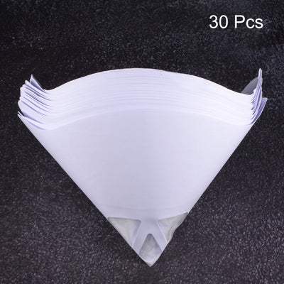 Harfington 30Pcs Paper Paint Strainer 120 Micron 170mmx130mm Cone Paint Screen Funnel Nylon Mesh for Screening Paint Gasoline Fuel