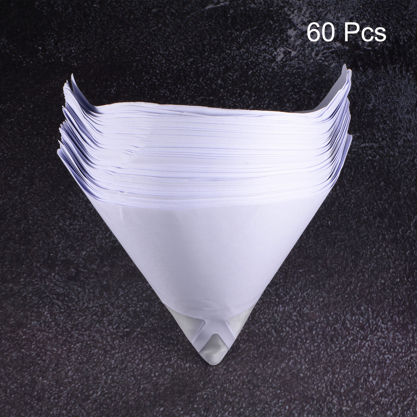 Harfington 60Pcs Paper Paint Strainer 106 Micron 170mmx130mm Cone Paint Screen Funnel Nylon Mesh for Screening Paint Gasoline Fuel