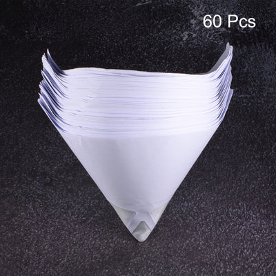 Harfington 60Pcs Paper Paint Strainer 106 Micron 170mmx130mm Cone Paint Screen Funnel Nylon Mesh for Screening Paint Gasoline Fuel