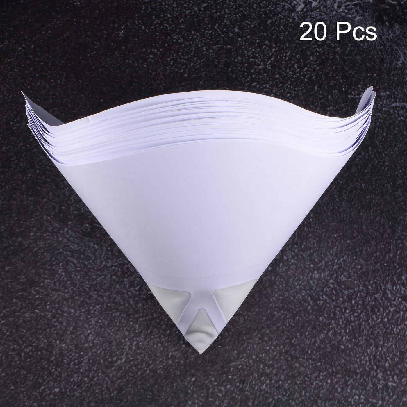 Harfington 20Pcs Paper Paint Strainer 75 Micron 170mmx130mm Cone Paint Screen Funnel Nylon Mesh for Screening Paint Gasoline Fuel