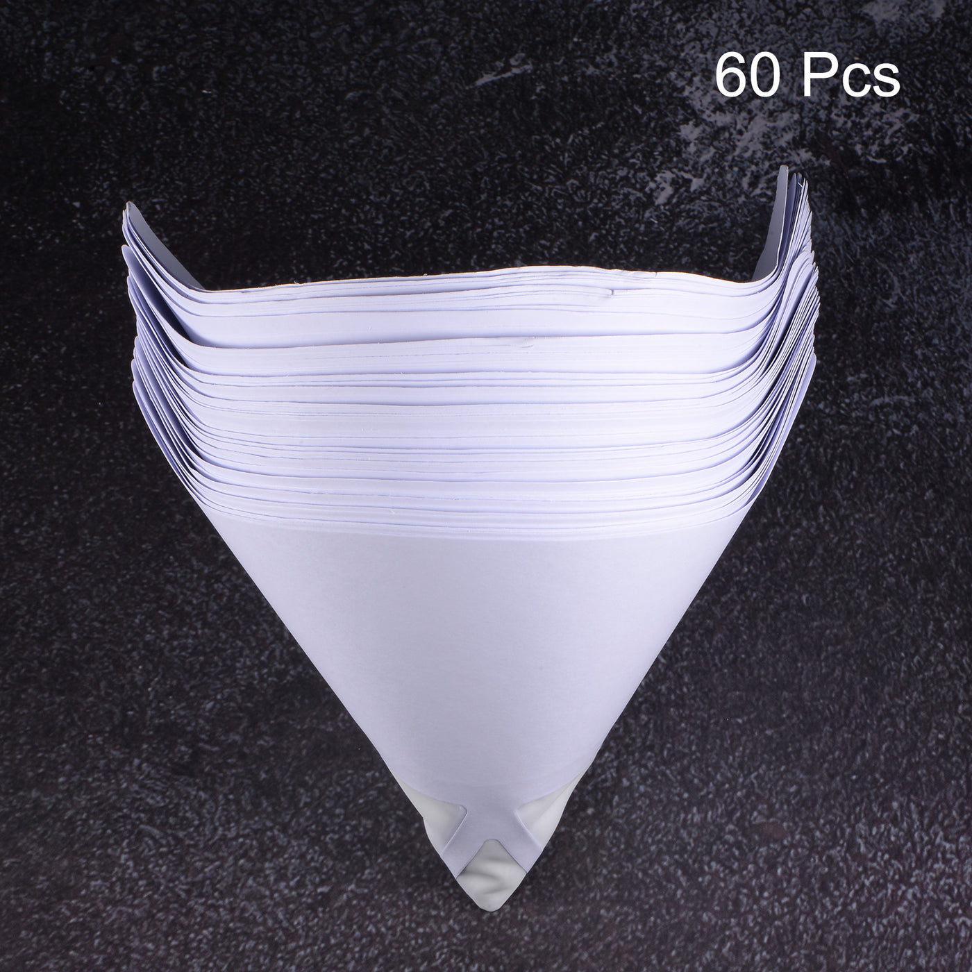 Harfington 60Pcs Paper Paint Strainer 75 Micron 170mmx130mm Cone Paint Screen Funnel Nylon Mesh for Screening Paint Gasoline Fuel