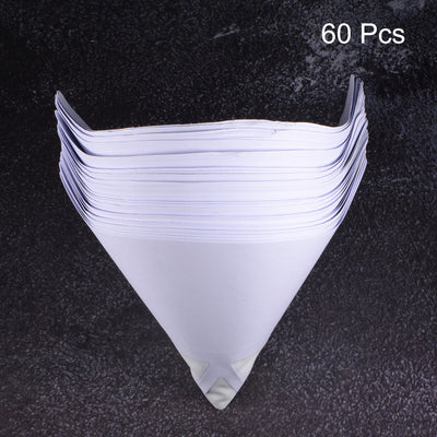 Harfington 60Pcs Paper Paint Strainer 75 Micron 170mmx130mm Cone Paint Screen Funnel Nylon Mesh for Screening Paint Gasoline Fuel
