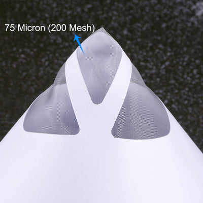 Harfington 60Pcs Paper Paint Strainer 75 Micron 170mmx130mm Cone Paint Screen Funnel Nylon Mesh for Screening Paint Gasoline Fuel
