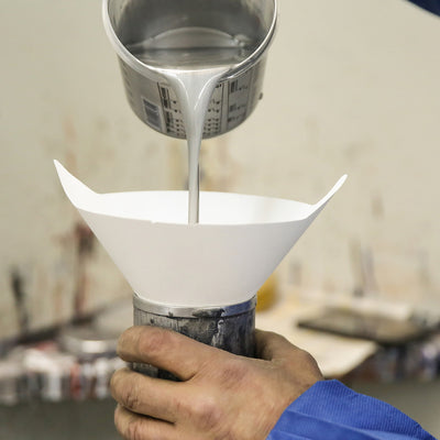 Harfington 60Pcs Paper Paint Strainer 75 Micron 170mmx130mm Cone Paint Screen Funnel Nylon Mesh for Screening Paint Gasoline Fuel