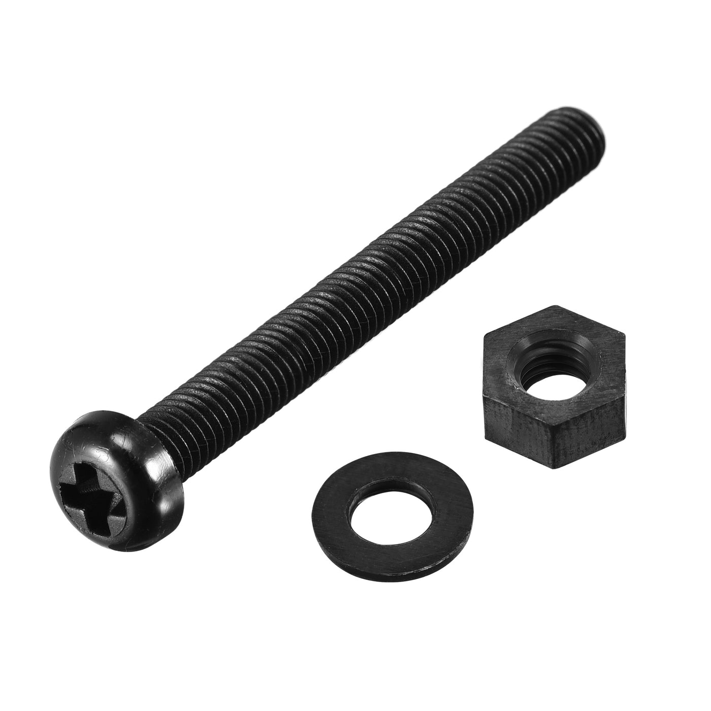 Harfington Nylon Screw Nut Washer Assortment Kit Black