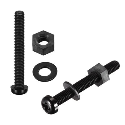 Harfington Nylon Screw Nut Washer Assortment Kit Black