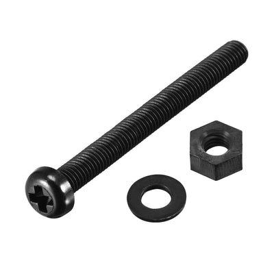 Harfington Nylon Screw Nut Washer Assortment Kit Black