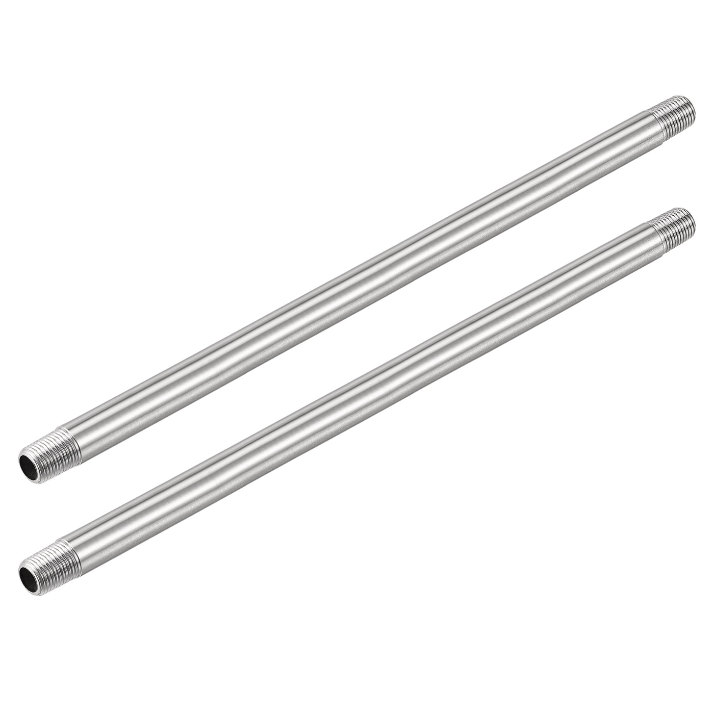 Harfington 304 Stainless Steel Pipe Fitting Male Thread Length Coupler for Extending Pipes, Pack of 2