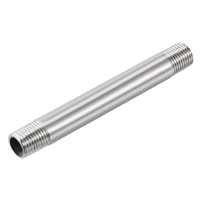Harfington 304 Stainless Steel Pipe Fitting Male Thread Length Coupler for Extending Pipes