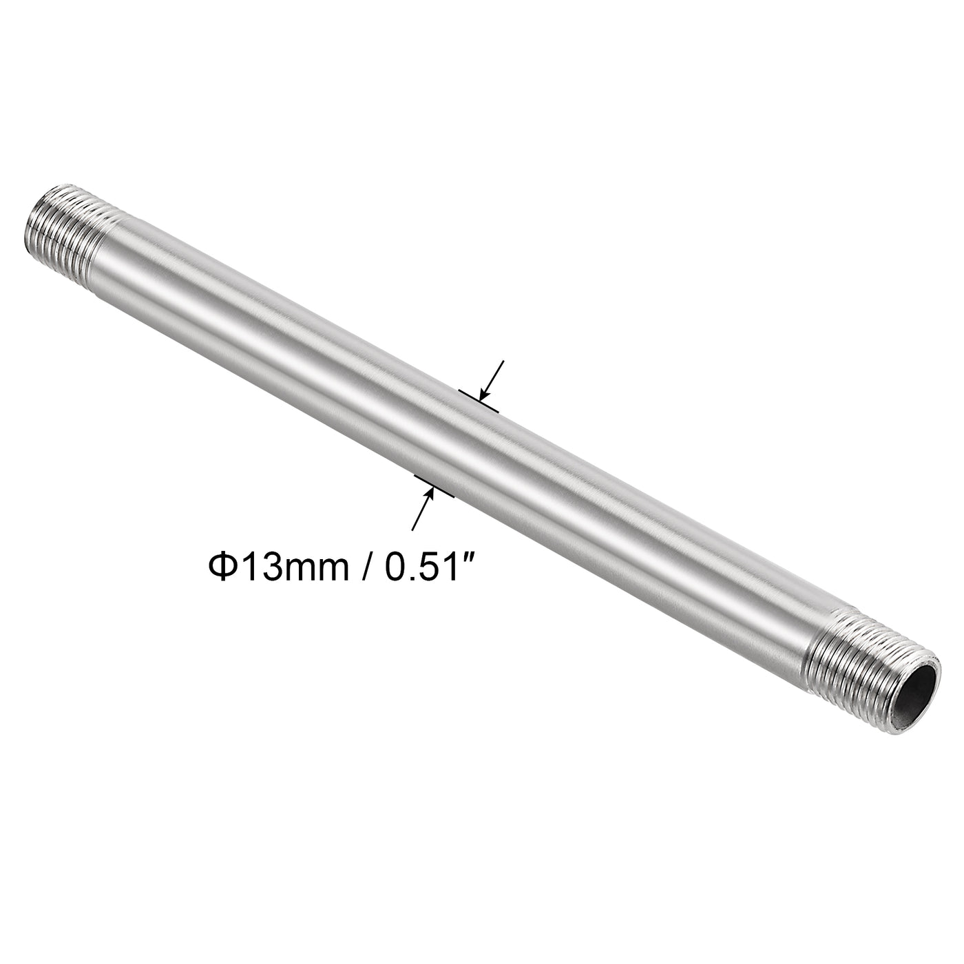 Harfington 304 Stainless Steel Pipe Fitting Male Thread Length Coupler for Extending Pipes