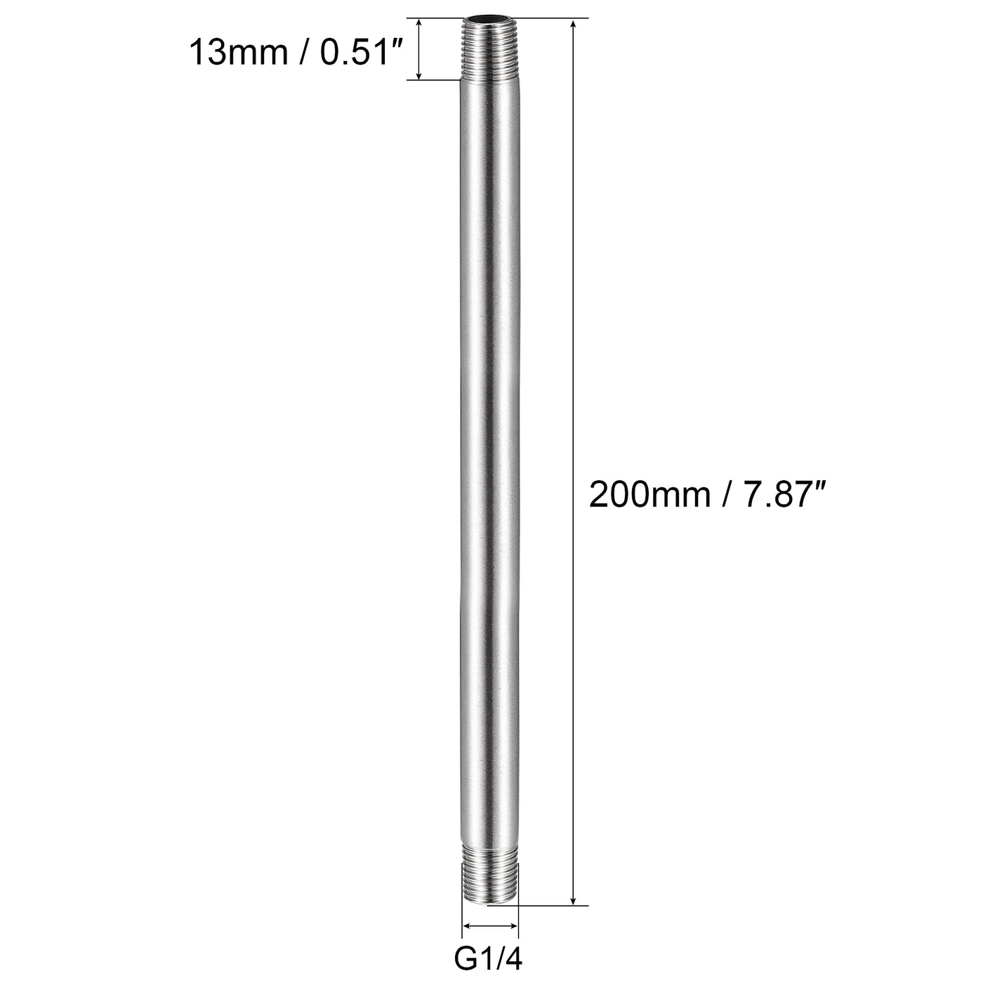 Harfington 304 Stainless Steel Pipe Fitting Male Thread Length Coupler for Extending Pipes