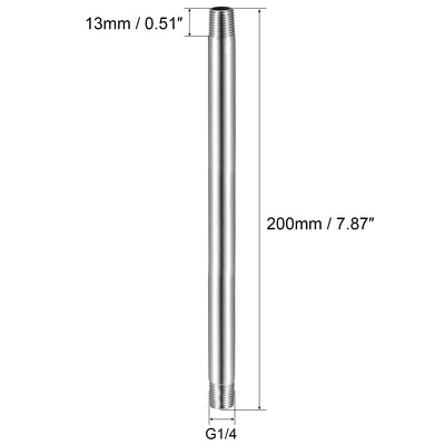 Harfington 304 Stainless Steel Pipe Fitting Male Thread Length Coupler for Extending Pipes